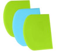 SURDOCA Corne Patisserie Coupe Pate Pain - 3P 4.7x3.7'' Antidérapante Plastique sans BPA Bord et Coin Tranchants Souple Racloir Coupe Pate Patisserie - Accessoires de Décoration Outils de Modelage