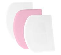 SURDOCA Corne Patisserie Coupe Pate Pain - 3P 4.7x3.7'' Antidérapante Plastique sans BPA Bord et Coin Tranchants Souple Racloir Coupe Pate Patisserie - Accessoires de Décoration Outils de Modelage
