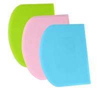 SURDOCA Corne Patisserie Coupe Pate Pain - 3P 7.1x4.9'' Antidérapante Plastique sans BPA Bord et Coin Tranchants Souple Racloir Coupe Pate Patisserie - Accessoires de Décoration Outils de Modelage