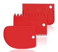 SURDOCA Corne Patisserie Coupe Pate Pain 3PCs Plastique PE sans BPA Souple Coupe Pate Patisserie, Bord et Coin Tranchants Coupe Pate Boulangerie, Antidérapante Corne de Boulanger Racloir Patisserie