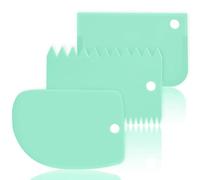 SURDOCA Corne Patisserie Coupe Pate Pain 3PCs Plastique PE sans BPA Souple Coupe Pate Patisserie, Bord et Coin Tranchants Coupe Pate Boulangerie, Antidérapante Corne de Boulanger Racloir Patisserie