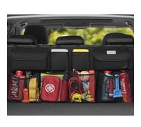 SURDOCA Organiseur de coffre de voiture, 4e génération 8 Upgrades, Organiseur de voiture XL, Sac de coffre, Accessoires intérieurs avec couvercle, peu encombrant, Noir, Grande taille