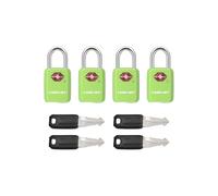 SURE LOCK Cadenas à bagages approuvés par la TSA - Une clé s'ouvre tout, serrure de voyage compacte et durable en alliage de zinc avec anse en acier, clés identiques (vert, taille mini pour valise/sac