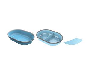 Sure PetCare | Lot de Tapis et Bol SureFeed, Compatible avec Le Distributeur de Nourriture à Puce électronique SureFeed avec Couvercle hermétique intégré, pour Aliments humides et secs, Bleu