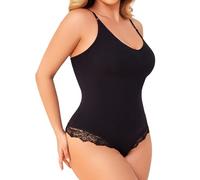 SURE YOU LIKE Shapewear Body gainant en dentelle pour femme String Shaping Body Tanga, Noir , XS