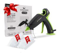 Pistolet à colle chaude avec arrêt automatique, Surebonder pleine taille 100 W double température pistolet à colle kit avec 20 bâtons de colle