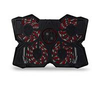 SureFire Bora Gaming Laptop Cooling Pad - Support de Refroidissement pour Ordinateur Portable 12"-17" - Refroidisseur PC - Ventilateurs Max 1200 TR/Min - Max 26 dBA - Rouge I Powered by Verbatim