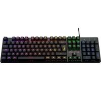 Surefire Gaming KingPin M2 filaire, USB Clavier de gaming nordique, QWERTY noir éclairé, touches m