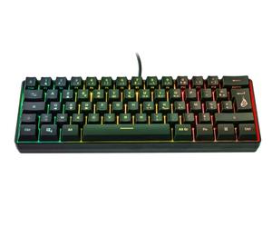 SureFire Kingpin X1 60% Clavier Gaming French, Gaming Multimedia Keyboard Petit & Mobile RGB Clavier Lumineux 25 Touches Anti-Ghosting Français AZERTY