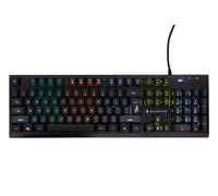 Surefire Kingpin X2 Clavier de Gaming US Anglais - Clavier multimédia de Gaming avec éclairage - Clavier RGB avec Plaque Avant en Aluminium - 25 Touches Anti-ghosting - Disposition américaine QWERTY