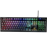 Surefire Kingpin X2 Clavier de Jeu Italien, multimédia de Jeu avec éclairage, RVB avec Plaque Avant en Aluminium, 25 Touches Anti-ghosting, Disposition Italienne QWERTY