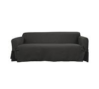 SureFit Farmhouse Basketweave Slipcover One Piece with Ties and Cinched Seat Elastic, Housse de canapé