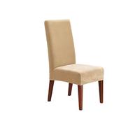 Surefit Housse de Chaise de Salle à Manger Courte en Polyester/élasthanne, Lavable en Machine, crème, 106,7 cm de Haut