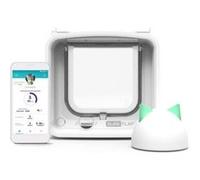 SUREFLAP Chatiere a Puce électronique Connectée 142 mm 120 mm Livré avec le Hub Blan Blanc