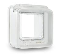 Chatière à Puce électronique SureFlap DualScan Sure Petcare, Compatible avec Le médaillon d'identification par radiofréquence et avec Les puces électroniques, pour Portes, fenêtres et Murs, Blanc