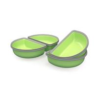SureFlap SureFeed Demi-bol, lot de 4, gris et vert