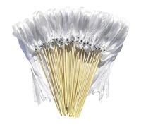 SUREH Lot de 50 Baguettes de Ruban de Dentelle avec Ruban de Mariage avec Cloches Argentées Baguette de Fée Baguette de Fête pour Anniversaire, Fête Prénatale, Fête de Vacances(Blanc)