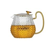 SUREK Amovible Théière de comptoir en Verre Transparent, avec Bec verseur, avec Couvercle, pour la Maison, pour Le thé en Vrac, 21.1oz/600ml nettoyable