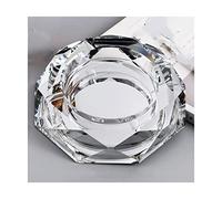 SUREK élégant Cendrier en Verre Cristal argenté cendrier à cigares Grands cendriers pour Cigarettes extérieur cendriers de Plusieurs Tailles pour l'intérieur Facile à Utiliser