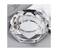 SUREK élégant Cendrier en Verre Cristal argenté cendrier à cigares Grands cendriers pour Cigarettes extérieur cendriers de Plusieurs Tailles pour l'intérieur Facile à Utiliser