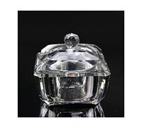 SUREK élégant Cendrier en Verre Cristal avec Couvercle cendrier Cigare cendrier conteneur cendriers extérieurs cendrier Anti-Volant intérieur Facile à Utiliser