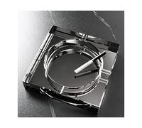 SUREK élégant Cendrier en Verre Cristal équipé d'un cendrier à cigares antidérapant Cendrier à cigares Cendrier à cigares pour Usage intérieur ou extérieur Facile à Utiliser