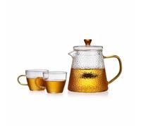 SUREK Théière en Verre de Grande capacité avec Doublure, Pot à Eau martelée pour la Maison, Bouilloire à thé aux Fruits, théière, récipient pour Service à thé