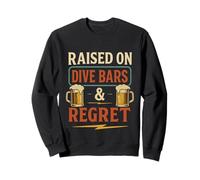 Surélevée sur les barres de plongée et design rétro amusant Regret Sweatshirt