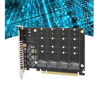 SURENHAP adaptateur M.2 Carte adaptateur 4 ports M.2 NVMe SSD vers PCIE X16 M Key convertisseur de disque informatique rangement