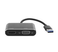 SURENHAP Adaptateur USB3.0 vers VGA/HDMI, Convertisseur Alimentation pour Écran, Accessoire Informatique