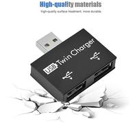 SURENHAP chargeur double USB 2 ports Mini Hub USB 2 ports USB double chargeur adaptateur convertisseur telephonie telephone Blanc