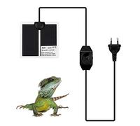 Surenhap Chauffant ou Tapis de Chaleur pour terrariums pour Animaux de Compagnie Réchauffeur de Reptiles Amphibiens avec fiche UE et régulateur de température réglable - 5W, 14 * 15CM