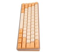 SURENHAP clavier RVB Clavier de jeu USB 61 touches, couleur contrastée, lumière RGB, séparation des informatique Beige orange