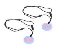 SURENHAP colliers à mâcher pour enfants Collier à mâcher sensoriel en Silicone, 2 pièces, sûr, puericulture coffret Bleu