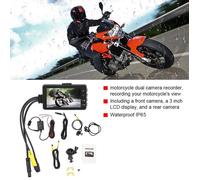 SURENHAP Double caméra de moto Double caméra à écran LCD 720P 3 pouces pour enregistreur dissimulé de données de moto moto recul