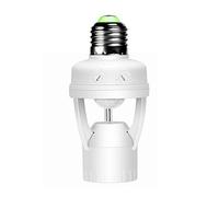 Surenhap E27 Adaptateur de Douille Ampoules LED Convertisseur de Douille Lumière d'ampoule avec capteur de Mouvement PIR 360 °, Temps réglable et lux