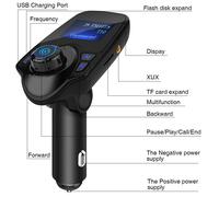 SURENHAP Émetteur FM T11 Bluetooth Handless Hands Free Car Kit MP3 Player FM Transmetteur USB auto camera