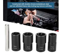 SURENHAP extracteur de boulon d'écrou 5 pièces jeu de douilles torsadées verrouillage écrou de roue boulon goujon auto coffret