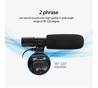 SURENHAP microphone d'interview Microphone à condensateur portable léger avec Windsheid pour caméra caméscope photo externe