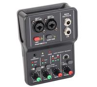 SURENHAP Mixer audio à 2 canaux 2 canaux Mixer audio USB 48V Phantom Power Compact Sound Mixing Console for Music photo kit