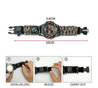 SURENHAP Montre de survie de camping en plein air Camping Outdoor Survival Watch Multi-fonction Bracelet sport parapente Montagne