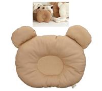 SURENHAP Oreiller pour bébé - Respirant et doux - Prévient la tête plate - Support pour le modelage de la tête du nouveau-né -Marron