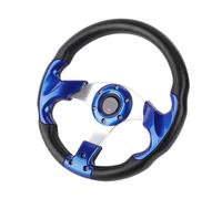 SURENHAP Racing Volant 13in 320mm Universal PU Leather Car Sport Racing Drift Volant Bleu moto volant
