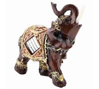 SURENHAP Statue d'éléphant Lucky Feng Shui Wood Grain Elephant Statue Sculpture Wealth loisirs kit Milieu de grain de bois