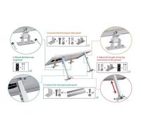 SURENHAP Support Panneau Solaire 15 à 30 Degrés Ajustable Pieds Console pour Panneau Solaire