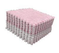 SURENHAP Tapis de sol en mousse en peluche 10pcs moteur de sol en mousse moelle puericulture bebe Chameau gris Blanc rose
