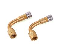 Surepromise Lot de 2 valves coudées à 90 ° en laiton - Pour vélo, moto, scooter