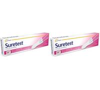 SURETEST - Test de grossesse - Pour un résultat précis dès le premier jour de retard des règles - Autotest - Boîte de 2 tests (Lot de 2)