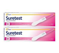 SURETEST - Test de grossesse Pour un résultat précis dès le premier jour retard des règles Autotest Boîte 1 test Test(S) 2x1 pc(s)