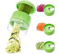 SUREWIN Coupe-légumes 3 en 1 réglable pour courgettes, carottes, nouilles, concombre, outil de cuisine facile à utiliser (vert)